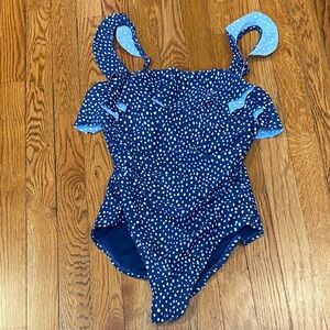 Kona Sol Blue Polka Dot One Piece Swimsuit
